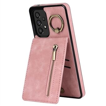 Kickstand Wallet Phone Case voor Samsung Galaxy A53 5G RFID Blocking PU+TPU Phone Cover