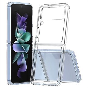 Voor Samsung Galaxy Z Flip4 5G Clear Phone Case Hard Acryl Back + Soft TPU Frame High Impact Protective Cover