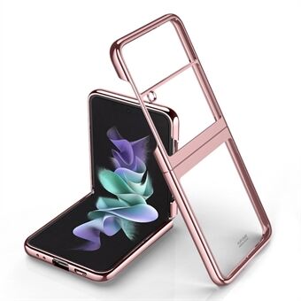 Voor Samsung Galaxy Z Flip4 5G Electroplating Hard PC Phone Case Transparante beschermhoes