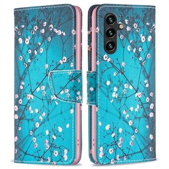 BF Patroon Afdrukken Leer Serie-1 voor Samsung Galaxy A14 5G Portemonnee Hoesje PU Leer Opvouwbare Stand Flip Magnetische Beschermhoes