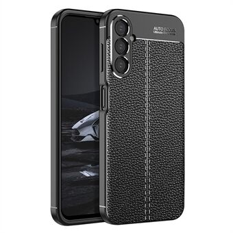 Litchi Texture TPU-hoesje voor Samsung Galaxy A14 5G / 4G, anti-vingerafdruk valbestendige beschermende telefoonhoes