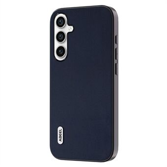 ABEEL Slim Nappa Texture Case voor Samsung Galaxy A14 4G / 5G, Echt Koe Leer Gecoat PC + TPU Schokbestendige Telefoon Cover
