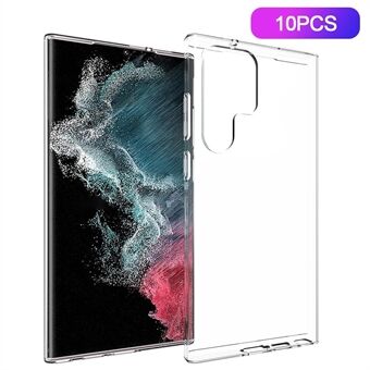 Anti-drop Transparante TPU Telefoon Case Voor Samsung Galaxy S23 Ultra 10 stks/pak Innerlijke Watermerk-Gratis Mobiel Achterkant