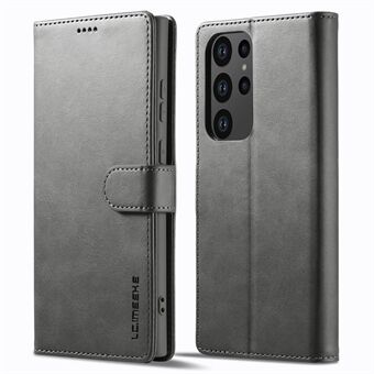 LC.IMEEKE Voor Samsung Galaxy S23 Ultra Kalf Textuur Scratch Telefoon Case Magnetische Sluiting PU Lederen Stand Mobiele Telefoon Flip Wallet Cover