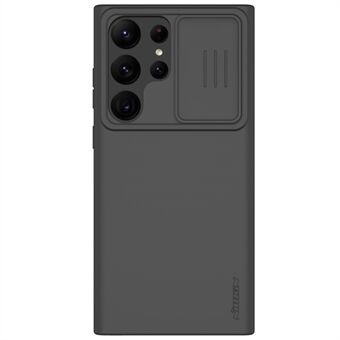NILLKIN Voor Samsung Galaxy S23 Ultra Magnetische Cover PC + Siliconen Slide Camera Deksel Telefoon Case Compatibel met MagSafe - Zwart