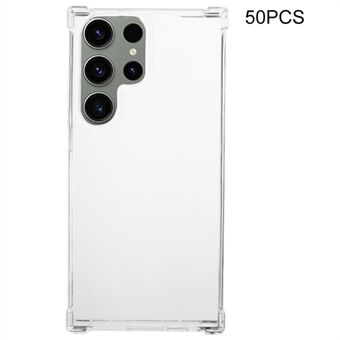 50 stuks voor Samsung Galaxy S23 Ultra 1,5 mm hoekbescherming telefoonhoes acryl + TPU doorzichtige hoes