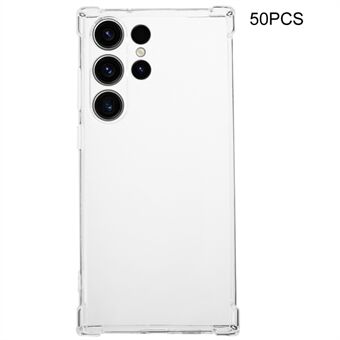 50 stuks voor Samsung Galaxy S23 Ultra hoekbescherming 1,5 mm TPU-hoes watermerkvrij doorzichtige telefoonhoes