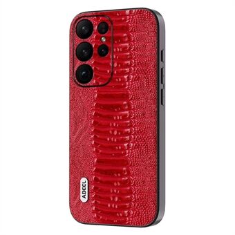 ABEEL Voor Samsung Galaxy S23 Ultra Anti-Drop Krokodil Textuur PC + TPU Telefoon Case Echt Koe Lederen Cover