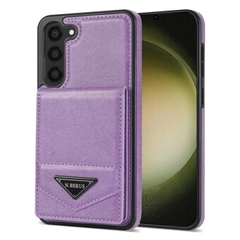 N.BEKUS Voor Samsung Galaxy S23 Ultra RFID Blocking PU Leather+TPU Phone Case Card Holder Kickstand Cover