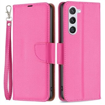BF Leather Case Series-3 voor Samsung Galaxy S23 Litchi Textuur PU Lederen Mobiele Telefoon Cover Stand Anti Scratch Flip Wallet Case