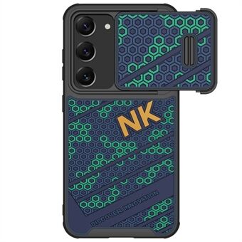 NILLKIN Voor Samsung Galaxy S23 Honingraat Textuur PC + TPU Case Sliding Camera Bescherming Anti-drop Telefoon Cover
