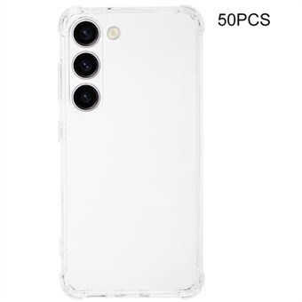 50 stuks 1,5 mm TPU-hoes voor Samsung Galaxy S23 watermerkvrije doorzichtige hoekbescherming telefoonhoes