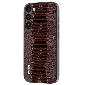 ABEEL Voor Samsung Galaxy S23 Telefoon Case Krokodil Textuur Echt Koe Leer Gecoat PC + TPU Back Cover
