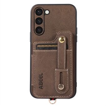 ABEEL Style 01 Kickstand Case voor Samsung Galaxy S23, Litchi Textuur PU Leer + TPU + PC Telefoonhoes met Folio Flip Kaartsleuven