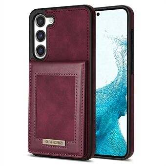 N.BEKUS voor Samsung Galaxy S23+ RFID Blokkerende Kaarthouder Kickstand PU Leer Gecoat TPU Case Schokbestendige Telefoon Cover
