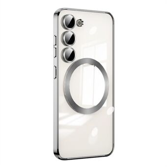 Magnetisch telefoonhoesje voor Samsung Galaxy S23+ Compatibel met Magsafe Clear TPU Electroplated Cover met lensbeschermer