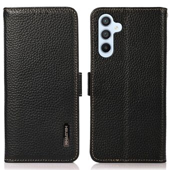 KHAZNEH voor Samsung Galaxy A54 5G RFID Blokkeren Litchi Textuur Lederen Case Magnetische Sluiting Telefoon Portemonnee Stand Cover