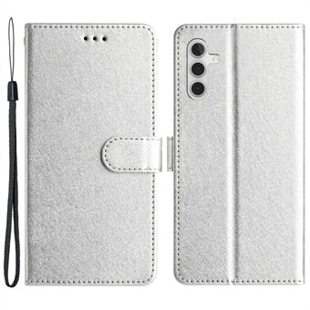 Zijden textuur telefoonhoesje voor Samsung Galaxy A54 5G PU lederen portemonnee Stand cover