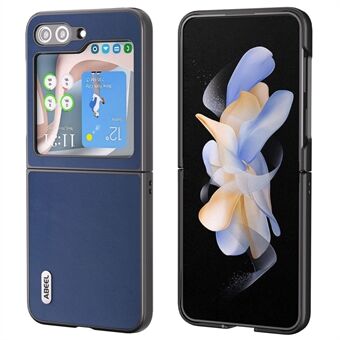ABEEL voor Samsung Galaxy Z Flip5 5G antislip slanke opvouwbare hoes echt rundleer + PC schokbestendige telefoonhoes