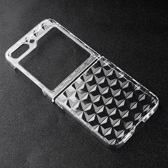 Voor Samsung Galaxy Z Flip5 5G Diamond Texture Clear Case Hard PC Schokbestendig Telefoonhoesje