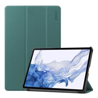 ENKAY HAT PRINCE Slimme Tablethoes voor Samsung Galaxy Tab S9, PU-leren + PC-drievoudige standaard beschermhoes.