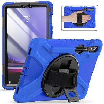 Voor Samsung Galaxy Tab S9 X710 / S8 X700 / S7 T870 polsband-tablethoes PC+Silicone Kickstand beschermhoes.