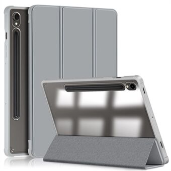 Beschermhoes voor Samsung Galaxy Tab S9 (SM-X710/SM-X716B/SM-X718U) met PU+TPU+acryl tri-fold standaard en penhouder.