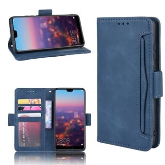 Lederen portemonnee Stand telefoonhoes met meerdere kaartsleuven beschermhoes voor Huawei P20