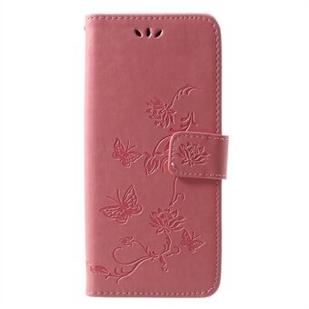 Opdruk Butterfly Flower Wallet Stand lederen mobiele telefoonhoes voor Huawei P30 Pro