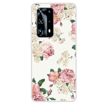 Patroon afdrukken TPU telefoonhoesje voor Huawei P40 - Rose Flower