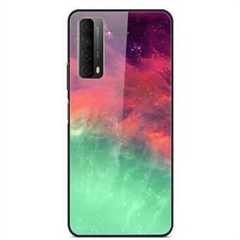 Fancy Style Print Glas + PC + TPU Cover voor Huawei P Smart 2021 / Y7a