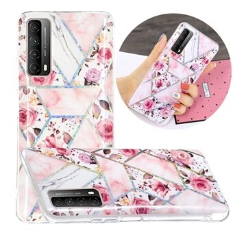 Marble Printing IMD Design TPU Cover voor Huawei P Smart 2021 / Y7a