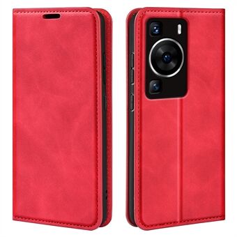 Voor Huawei P60 PU lederen flip-portemonnee-hoes Skin-touch Stand mobiele telefoonhoes
