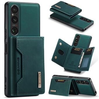 DG.MING M2-serie voor Sony Xperia 1 V magnetische portemonnee telefoonhoes PU + pc + TPU standaard telefoonhoes