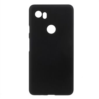 Rubberen plastic hardcase telefoonhoesje voor Google Pixel XL2 - Zwart