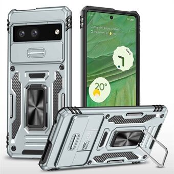 Telefoonhoesje voor Google Pixel 7 5G Armor-serie Hard PC Soft TPU Schokbestendige hoes met een standaard / Schuifbare cameradeksel