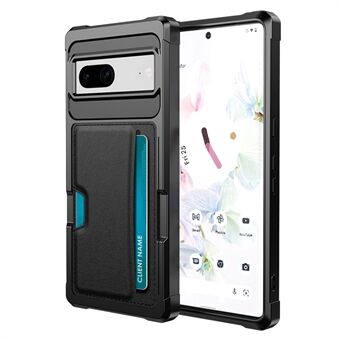 Voor de Google Pixel 7 5G ZM02 Smartphone Case met een kaartsleuf van PU-leer en versterkte TPU-hoeken voor een krasbestendige achterkant van de mobiele telefoon.