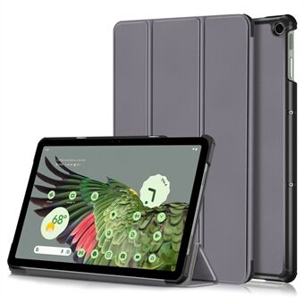 Pure Color Beschermhoes voor Google Pixel Tablet, gemaakt van PU leer, Anti-val Tablet Cover met Tri-fold Stand