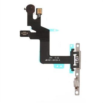 Power On/Off Flex Cable Reserveonderdeel met metalen plaat voor iPhone 6s Plus 5,5-inch