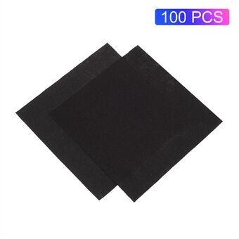 100 stuks/set antistatische microvezel reinigingsdoekje voor telefoon tablet laptopbril - zwart
