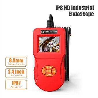 INSKAM127 2.4 inch IPS Digital Inspection IP67 Waterproof Endoscope Camera Diameter 8MM Rigid Line 5M