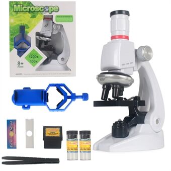 Children Toy Biological Microscope 1200X Illuminated Microscope Kit