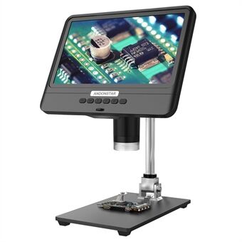 ANDONSTAR AD208 8.5 Inch LCD Monitor 5X-1200X Digitale Microscoop Verstelbare Microscoop voor Reparatie (Inclusief Batterij)