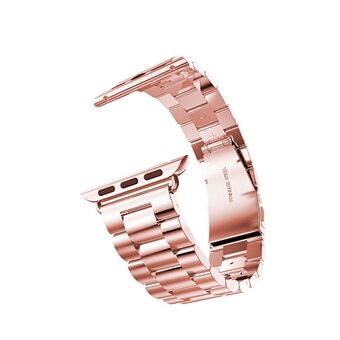 XINCUCO Three Bead Series Steel horlogeband voor Apple Watch Series 6 SE 5 4 40 mm / Series 3 2 1 38 mm