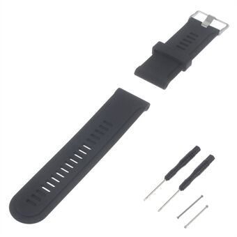 Zachte Siliconen Horlogeband Voor Garmin Fenix 3 HR - Zwart