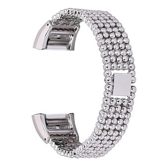 5 kralen roestvrij Steel horlogeband vervanging voor Fitbit Charge 2