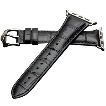 QIALINO Krokodil Patroon Lederen Horlogebandje voor Apple Watch Series 5 4 40mm, Series 3/2/1 38mm