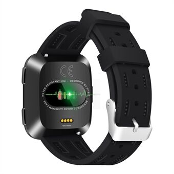 Vervanging van zachte siliconen holle horlogeband voor Fitbit Versa - zwart