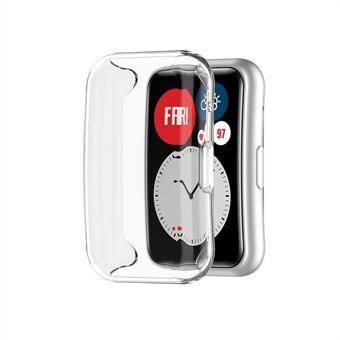 Gegalvaniseerde TPU-cover rondom beschermhoes voor Huawei Watch Fit TIA-B09 - transparant