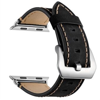 Crazy Horse Skin lederen Smart horlogeband voor Apple Watch SE / serie 6/5/4 44 mm / serie 3/2/1 42 mm